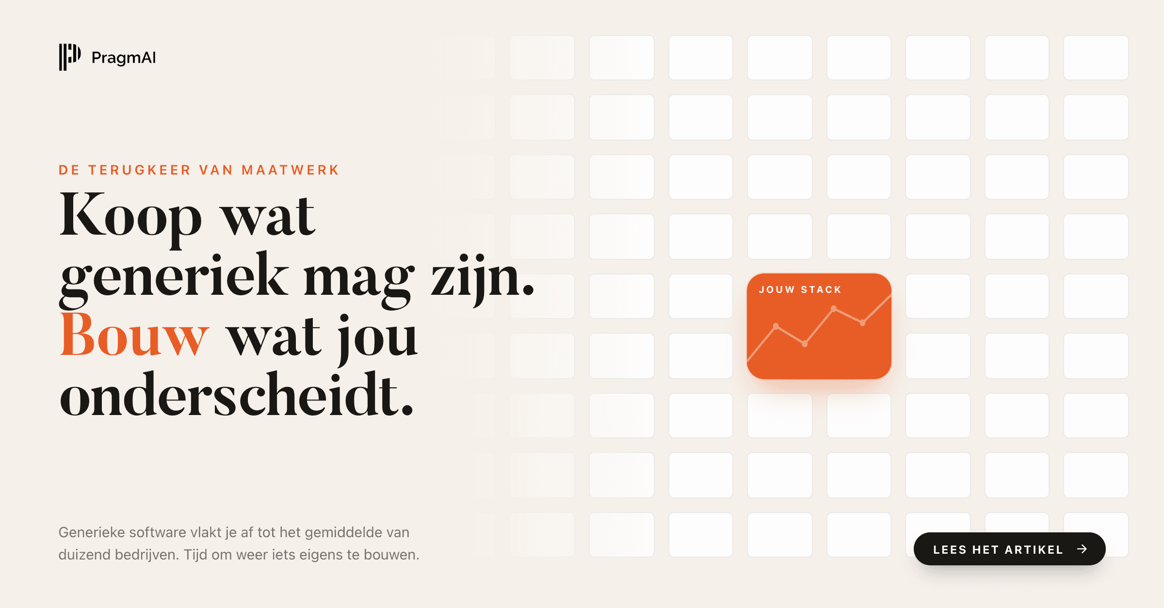 Maatwerk is terug. En deze keer kun je het je wél permitteren.